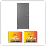 Fire Rated Knock Down Door & Frame Kit (KD) with Cylindrical Lock – Easy Install & Secure Solution