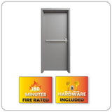 Fire Rated Knock Down Door & Frame Kit (KD) with Panic Device - Easy Install & Emergency Safety