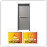 Fire Rated Knock Down Door & Frame Kit (KD) with Panic Device - Easy Install & Emergency Safety