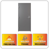 Fire Rated Welded Door & Frame Kit (W) with Mortise Lock – Complete Commercial Solution