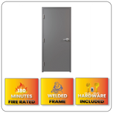 Fire Rated Welded Door & Frame Kit (W) with Cylindrical Lock – Durable & Secure Solution