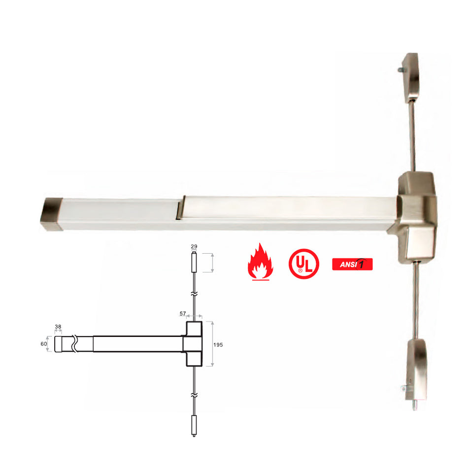 Series FDC 820/FDC 830 Panic Exit Device Vertical Rod